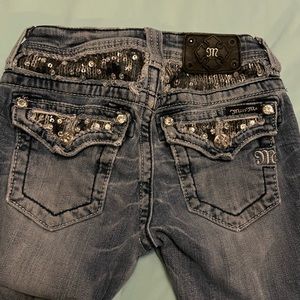 14 girls miss me short inseam bling jeans